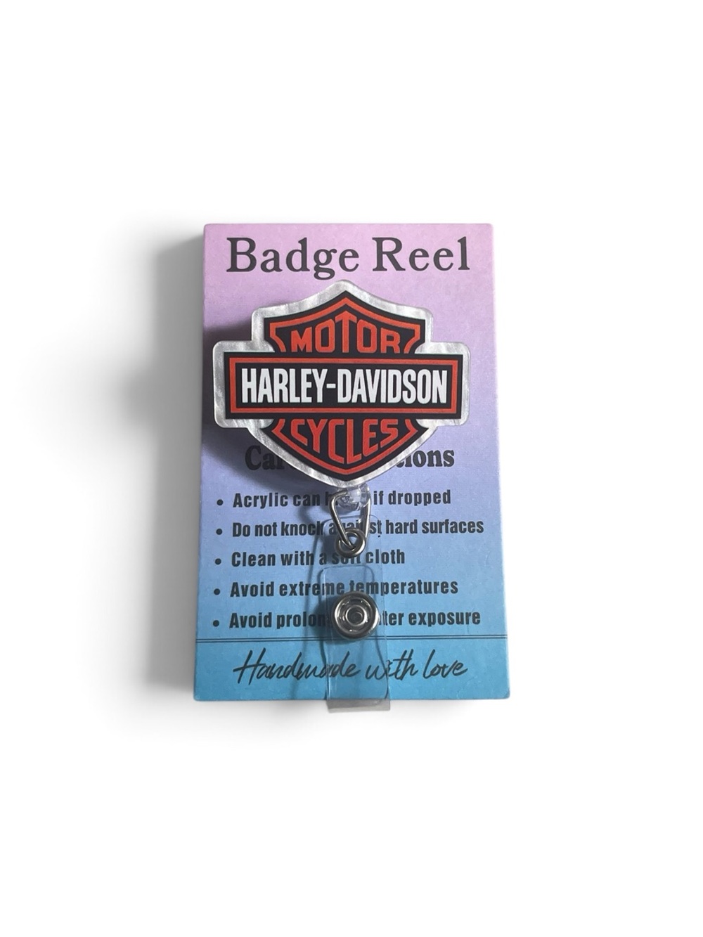 Harley-Davidson Black and Red Shield Badge Reel
